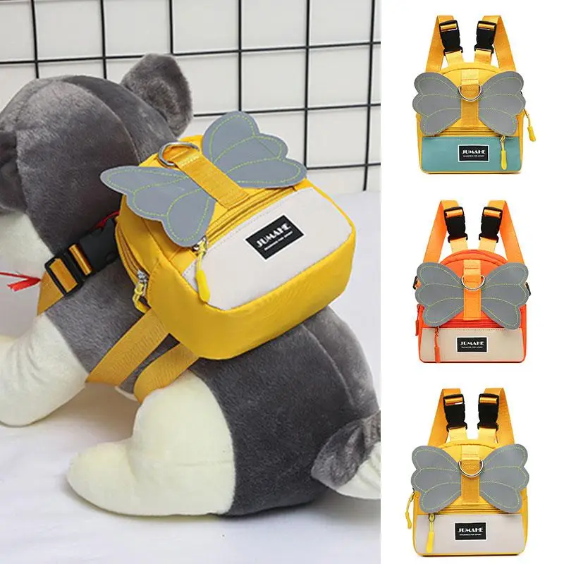 

Новый милый вместительный рюкзак для домашних животных с изображением бабочек и крыльев контрастных цветов нагрудник для собак школьные с...