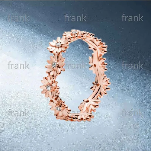 

188799C01 Rose Sparkling Daisy Flower Crown Ring