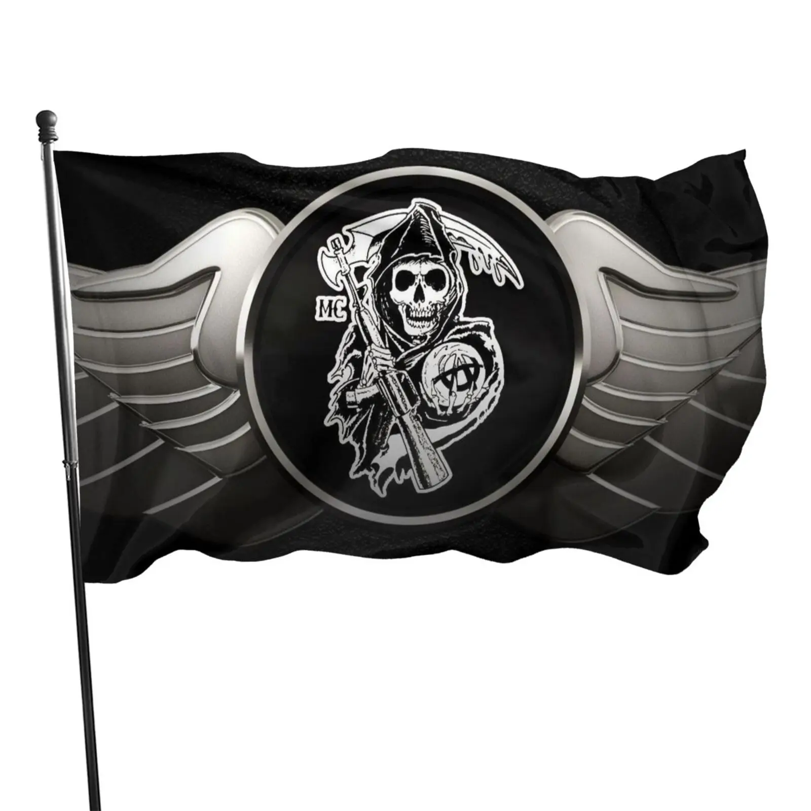 

90x150cm Sons of Anarchy Creative Flags Anarchy Indoor Outdoor Flag for Decoration