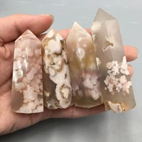 a natural cherry agate quartz crystal dot reiki healing wand