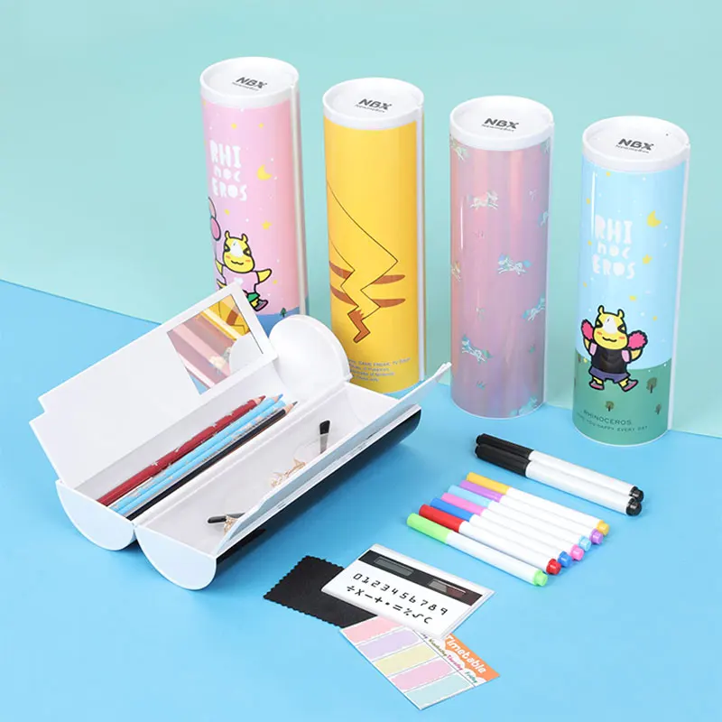 

Stand Up Strawberry Schools Pencil Case Boys Girls Small Hard Sakura Panda Stationery Box Cute Anime Purple Pencilcase Children