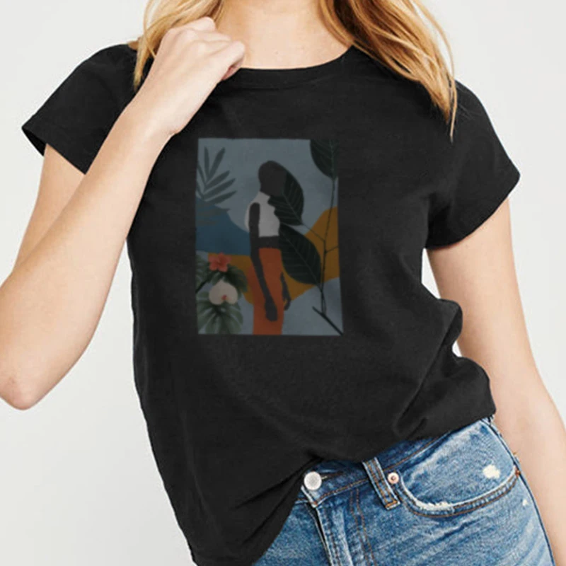 

2021 Summer Harajuku T Shirts for Women Funny Print O-neck Short Sleeve Kawaii Streetwear Fashion Casual Tees Women Clothing