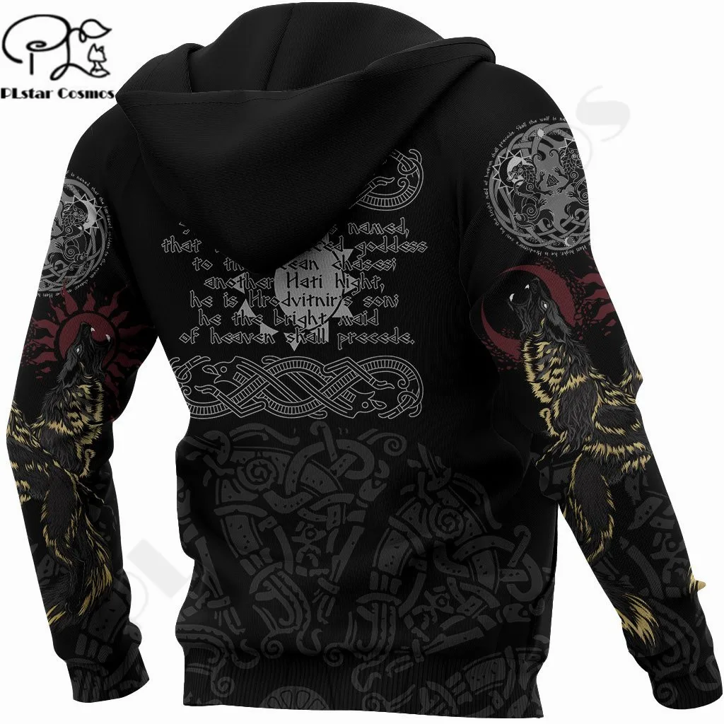 

PLstar Cosmos 3Dprint Newest Viking Warrior Tattoo Art Harajuku Streetwear Funny Unique Awsome Casual Hoodies/Sweatshirt/Zip A-5