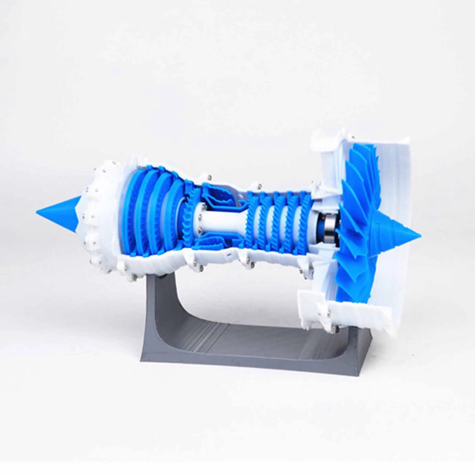 

3D Printed Jet Engine Model Aircraft Supercharged Engine w/ Sawtooth Nozzle