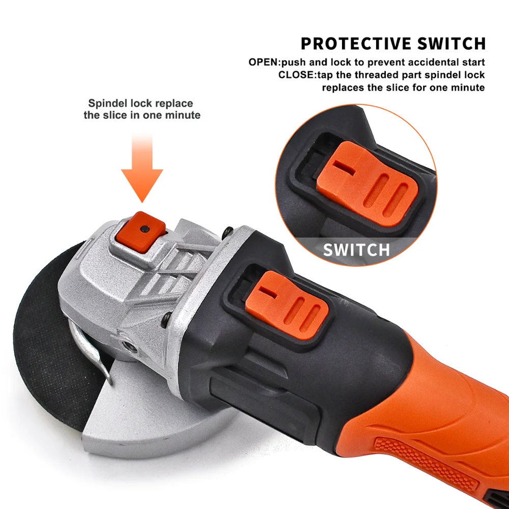 Беспроводная угловая шлифовальная машина GOXAWEE 20 в литий ионная 4000 мАч/3000 мАч