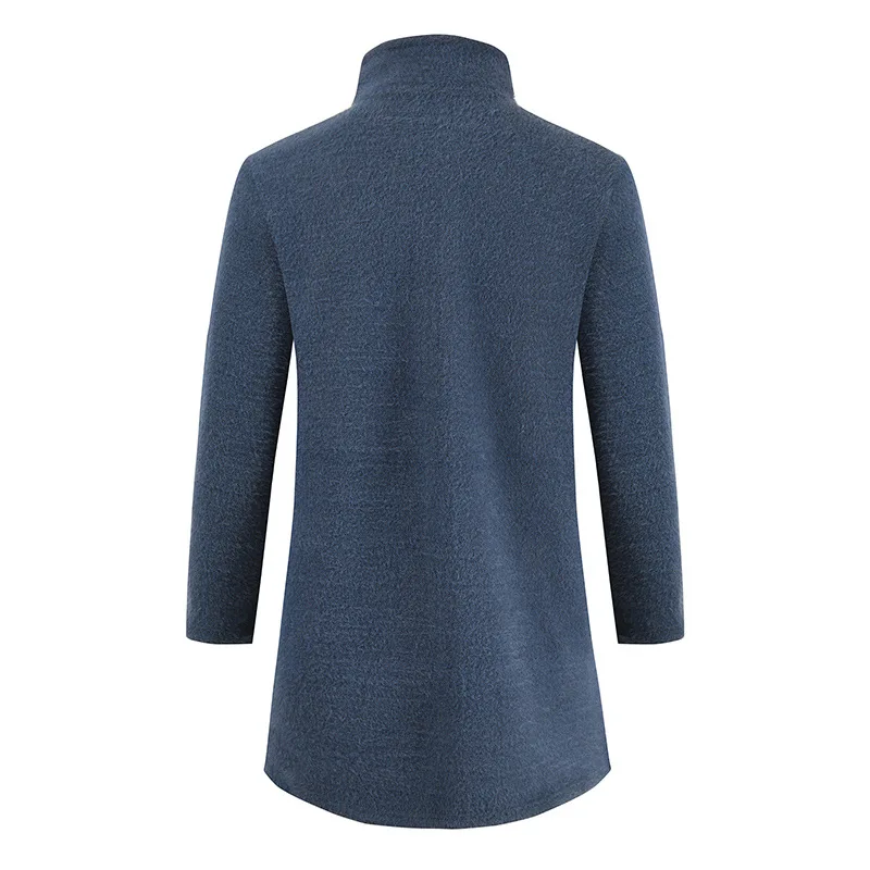 Мужские зимние куртки и пальто из смешанной шерсти новинка 2021 кардиган свитер