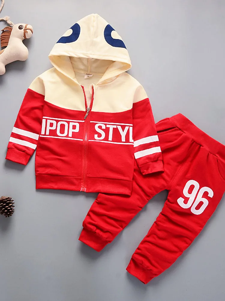 

2021 Spring New Hot Boys' Suits Children's Long-Sleeved Hooded Sweatershirt + Trousers Clothes Kids Tracksuit Autumn Outwear Set