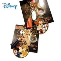 disney genuine mickey minnie mouse cute metal keychain cartoon car charms bag pendant keyring gifts for couple key chain