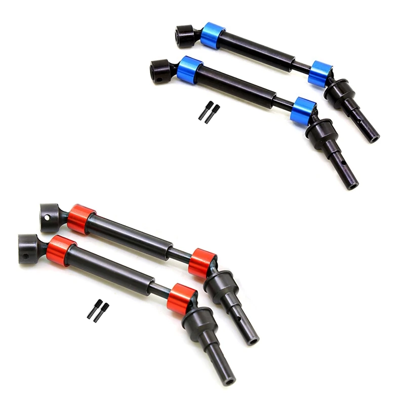 

2Pcs Hard Steel CVD Universal Joint Drive Shaft Axle Upgrade Accessories for Traxxas 1/10 E-Revo Summit E-Maxx RC Car