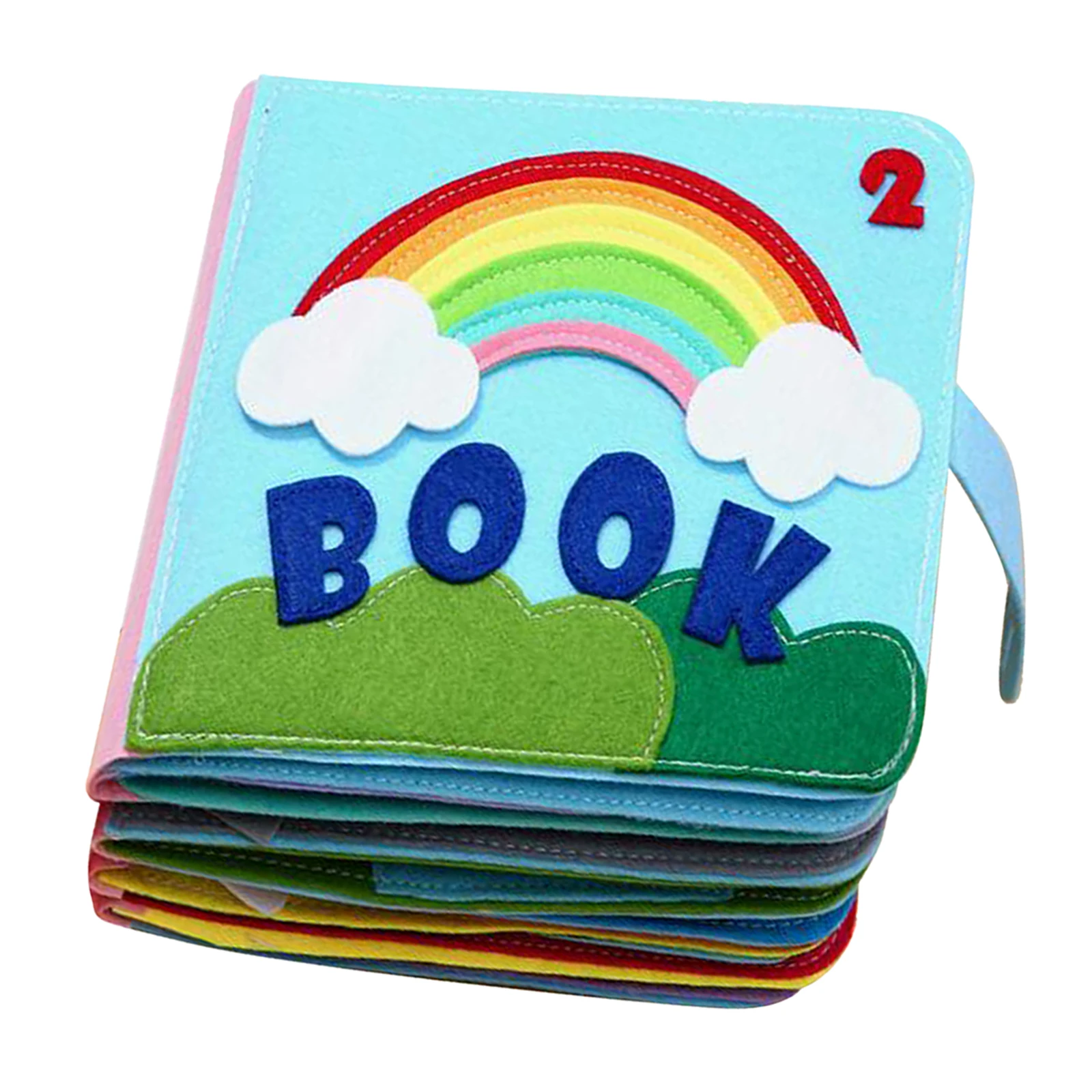 

My Quiet Book ,Felt Soft Cloth Book ,Touch and Feel, 3D Books Fabric Activity for Babies /Toddlers, Learning to Sensory Book