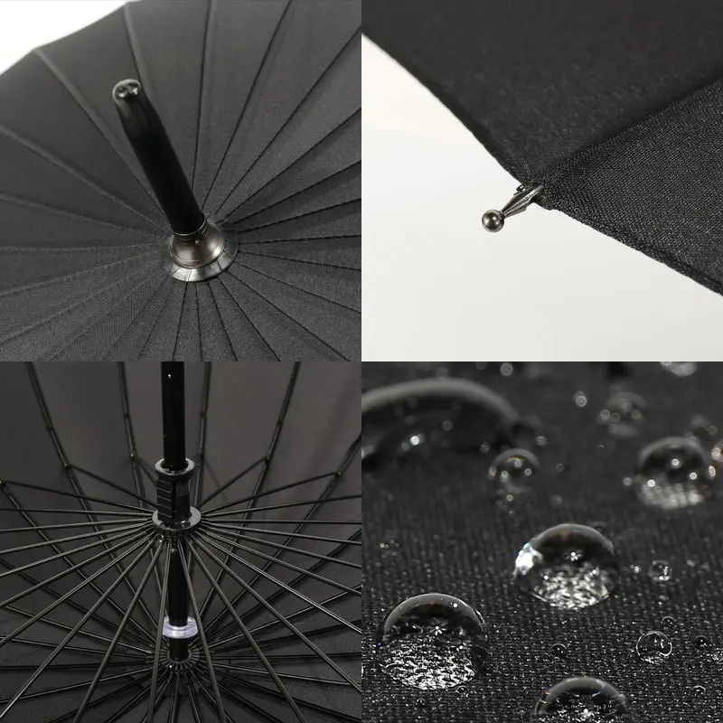Online Ombrello Parapluie Da Donna Di Grandi Dimensioni A Doppia Pioggia Con Manico Lungo Ombrello Da Uomo In Fibra Di Vetro Resistente Al Vento 24K Di Qualità