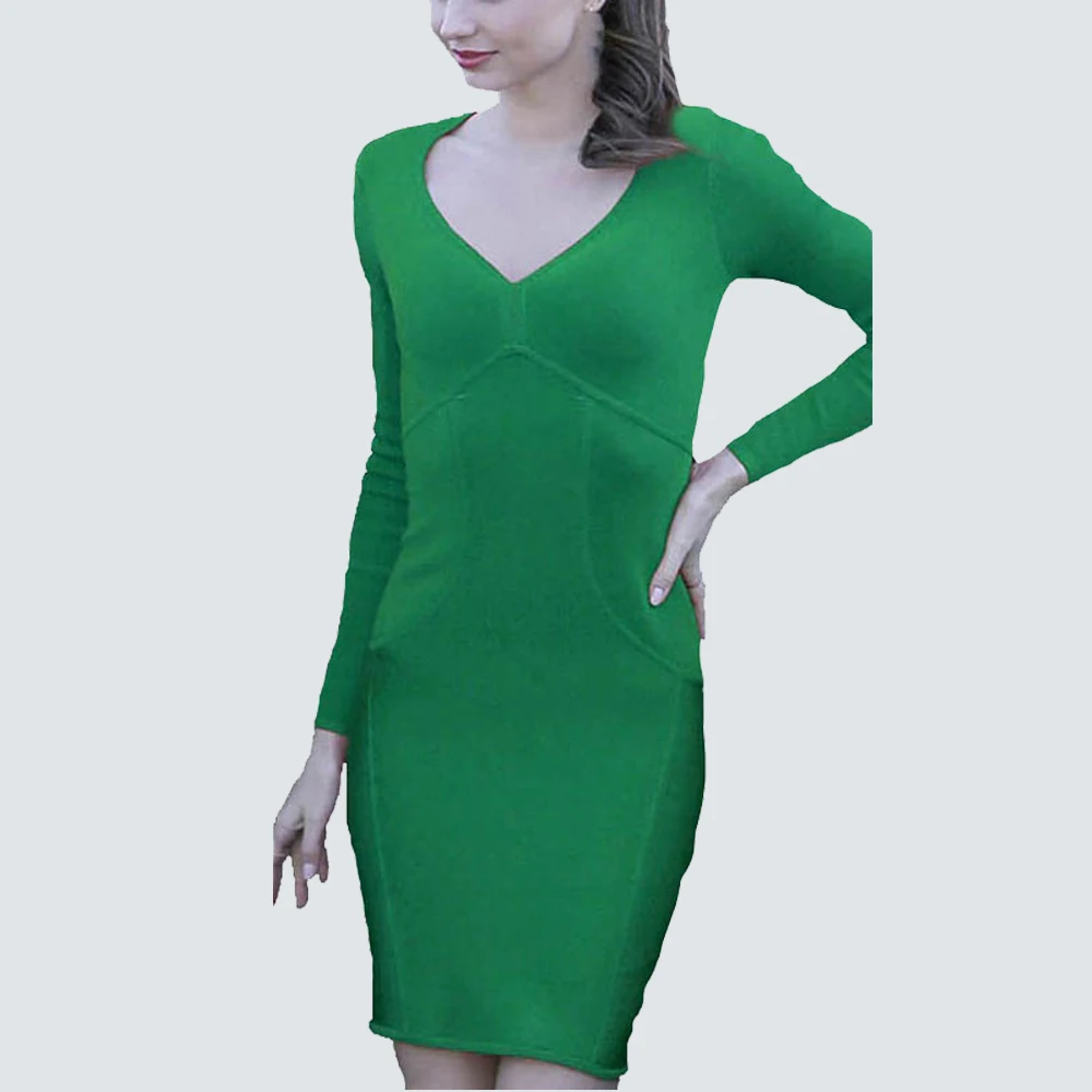 Retro Sexy V-Neck Elegant bodycon dress Brief Charming Bar Party Hot pencil Dress H446 | Женская одежда
