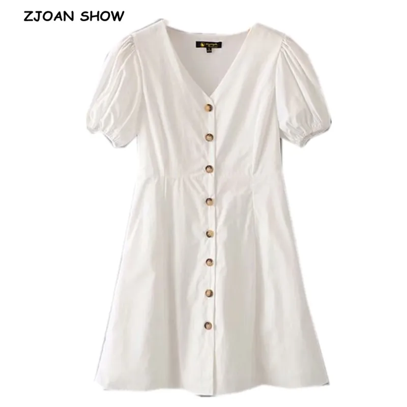 2020 летнее французское Короткое мини платье с высокой талией и коротким рукавом