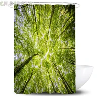 forest sky bath curtains farmhouse decor waterproof polyester tropical pattern landscape shower curtains screen with hook new