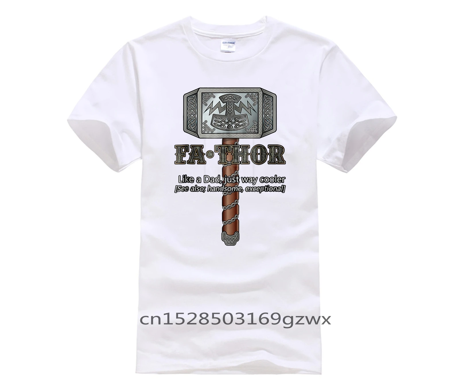 

Модная футболка из 100% хлопка для мужчин, мужская футболка Fa Thor Fathor Way Cooler, подарок на день отца, Летняя короткая футболка для мужчин