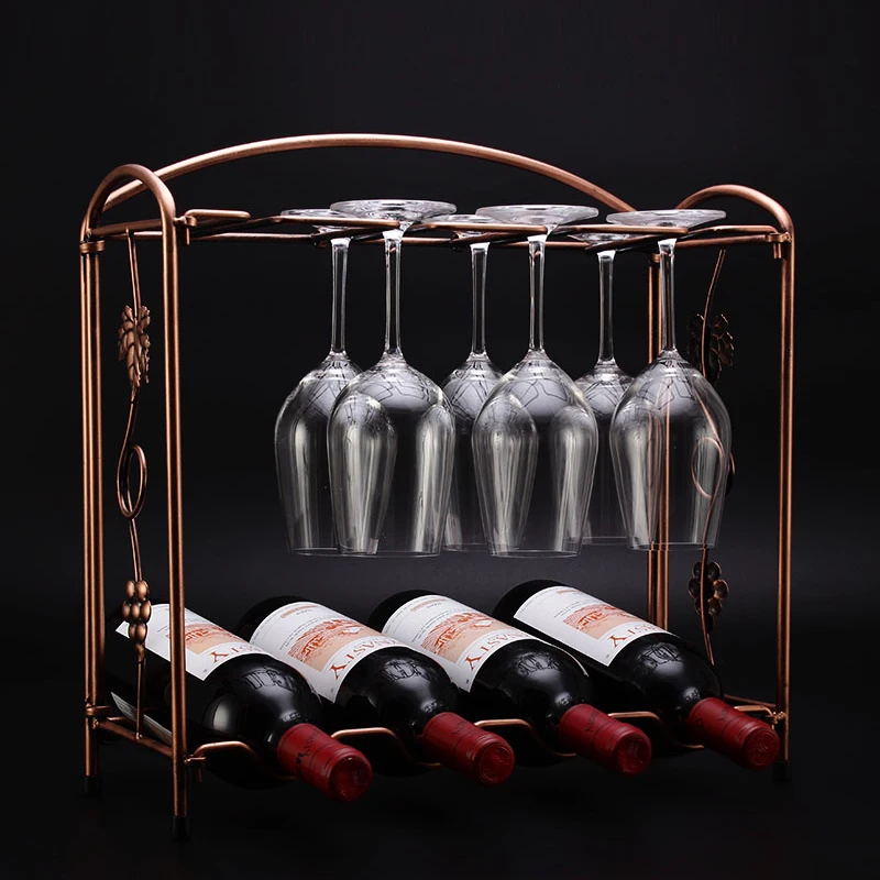 Креативная Винная стойка в стиле ретро зеркальная многофункциональная кухонная