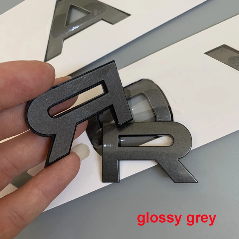 

Top ABS Letters Emblem for RANGE ROVER VELAR SPORT Car Styling Hood and Trunk Word Logo Badge Sticker Matte Shine Glossy Grey =