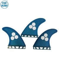 single tabs s surfing fins fiberglass honeycomb blue color fins
