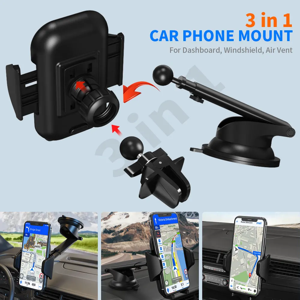 car mount phone holder desk stand universal windshield dashboard cell phone holder for iphone samsung huawei xiaomi smartphones free global shipping
