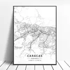 Каракас Маракайбо-Венесуэла холст Художественная карта Плакат