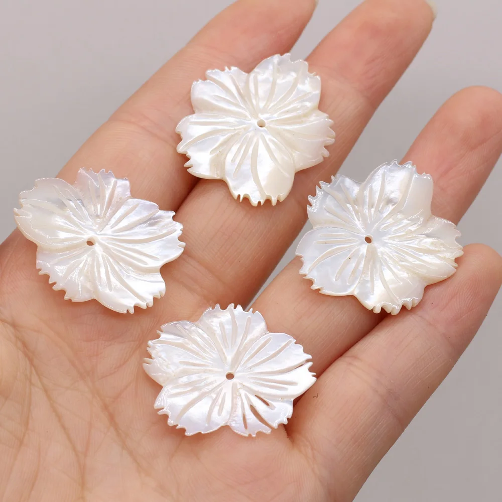 

Натуральная пресноводная белая раковина в форме лепестков кулон бисер классический ручной работы DIY ожерелье браслет ювелирные изделия ак...