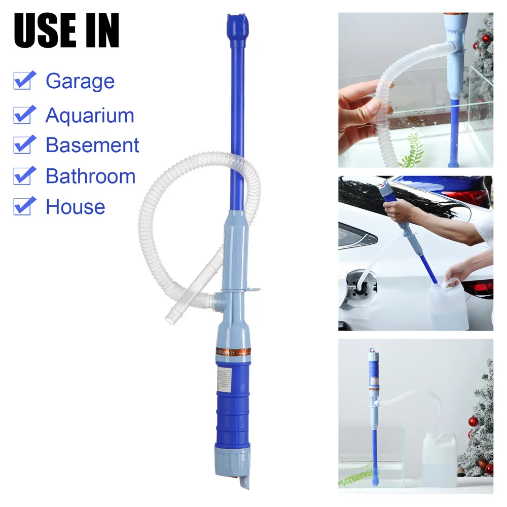 Портативный ручной сифонный насос перекачивающий Топливный с аккумулятором для