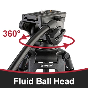 Штатив из алюминиевого сплава для видеокамеры 180 см с жидкостной головкой