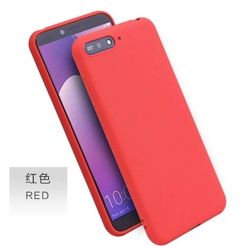 Huawei Y9 Y5 Y6 Y7 Prime Карамельный цвет чехол для Honor 6A 6C 7A 7C Pro 5X 6X 7X 8X мягкий чехол на Honor 8 9 10 Lite V10 8 Pro - Цвет: Red