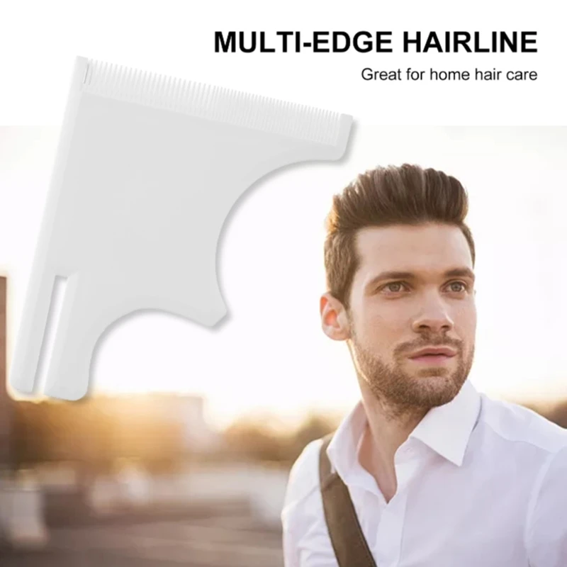 

28TA 5pcs Men's Beard Combs Neck Hair Line Guide Shaping Styling Template Comb Trim Beards Salon Home Use