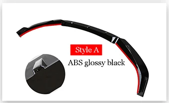 Style A For Nissan- Sentra SYLPHY Front Bumper Sport Style Lip Lower Grille Diffuser Protector Spoiler Body Kit Cover Trim - Цвет: Style A