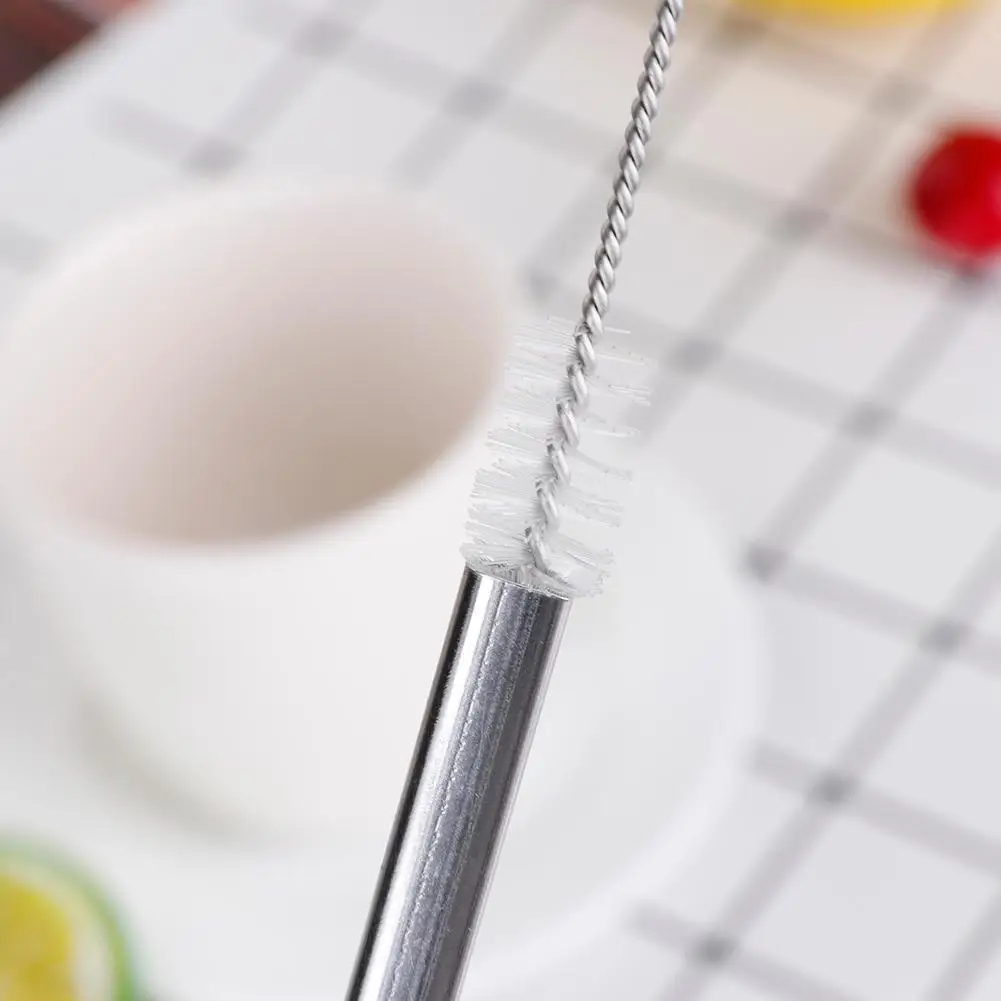 5 шт./компл. соломинка из нержавеющей стали в форме сердца многоразовая для