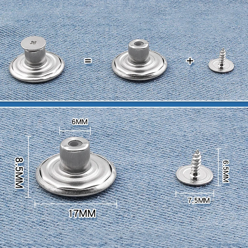 5 шт. съемные металлические пуговицы для джинсов | Дом и сад