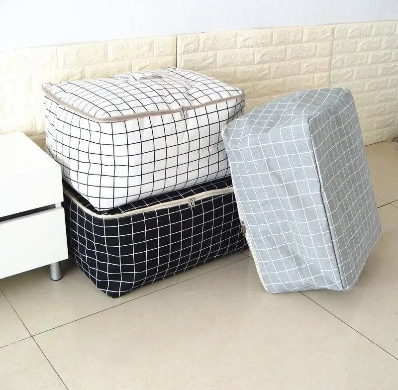 

Portable Clothes Quilt Wardrobe Organizer Folding Blanket Pillow Storage Bag Waterproof Zipper Pouch Closet Tidy Case Accessorie