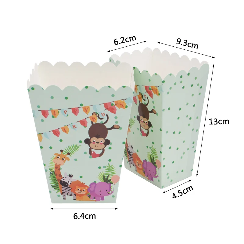 Вечерние принадлежности для декора в джунглях одноразовая посуда с животными из