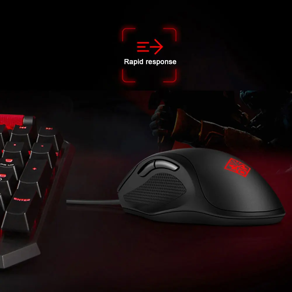 Hp OMEN400 профессиональная Макросъемка, игровая мышь 5000 dpi, 8 цветов, светодиодный, с подсветкой, Проводная игровая мышь для ПК, компьютера, ноутбука, мыши Pro Gamer