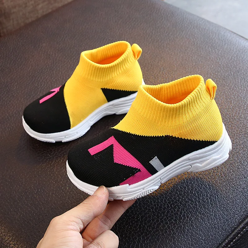 Kids Shoes Sock Sneakers Net Mesh Breathable Leisure Child Sports Running Boys Infant Toddler Girls Sneaker Spring/autumn | Детская