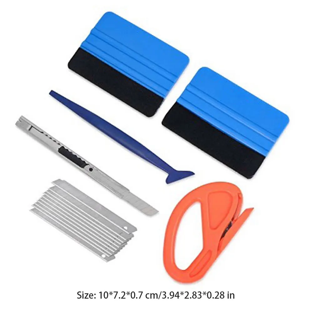 

4pcs/set Car Vinyl Wrap Film Squeegee Scraper Tools Vehicle Sticker Installation Kit Cutter Knife Car Styling Auto Accessories