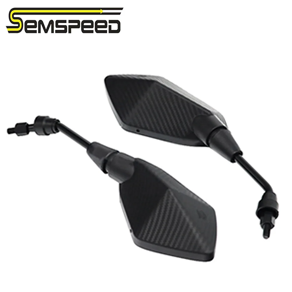 SEMSPEED мотоцикл 8 мм 10 зеркало из углеродного волокна скутер e-велосипед зеркала