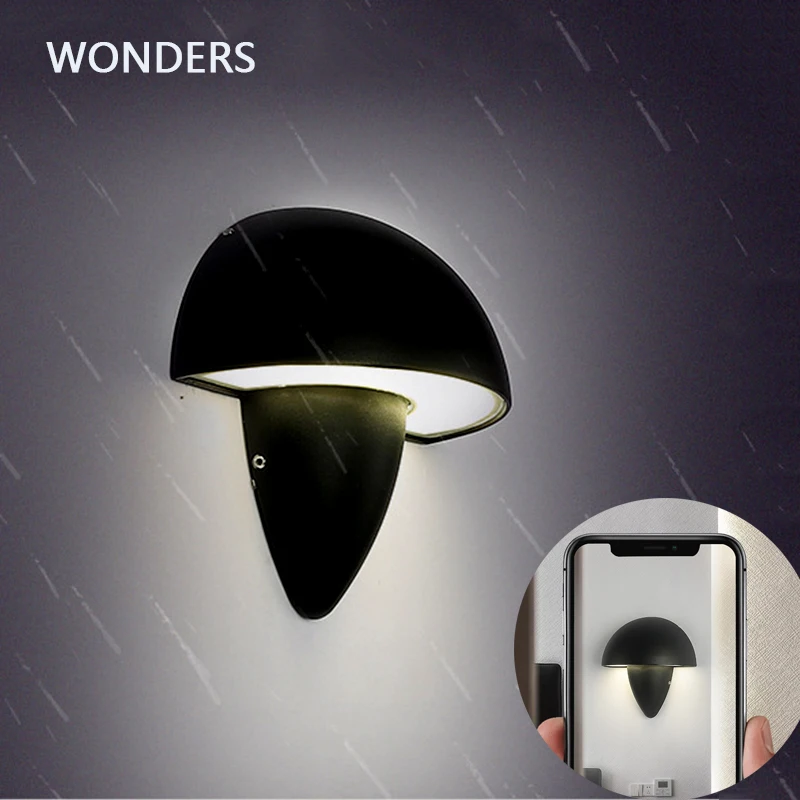 

Creative Mushroom IP65 Waterproof 12W LED Wall Lamp Outdoor lighting for Garden Aisle balcony & indoor bedside Wall Light a бра