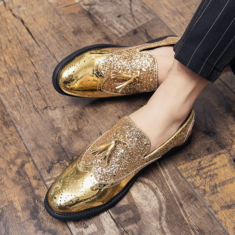 

Shoes Men Formal Leather Shoes For Men Fashion Dress Piergitar Fashionable Sports Black Men's Casual Mens Loafers Italian