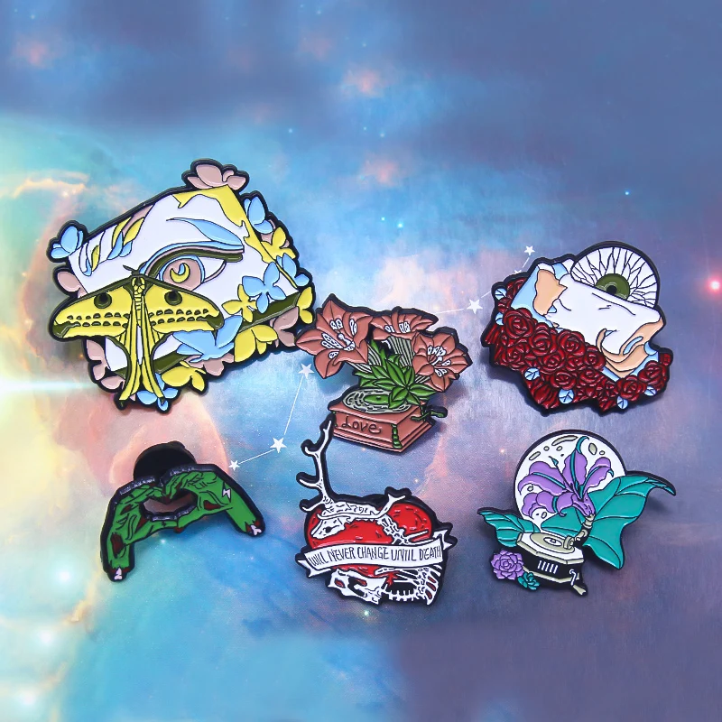 Роза цветок скелет глаза красный цвет фотоэлемент о ~ моя Мария! Эмалированная