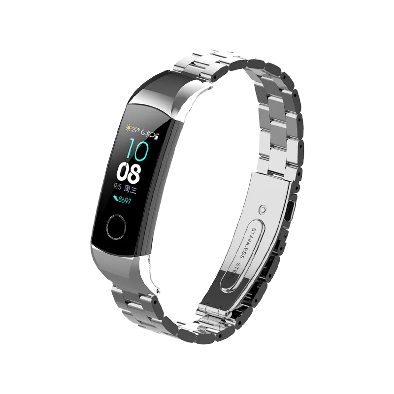 Металлический браслет ремешок для huawei honor Band 5/4 стандартная версия Смарт-Браслет спортивный браслет группа honor Band 4 нержавеющая сталь - Цвет: 7475