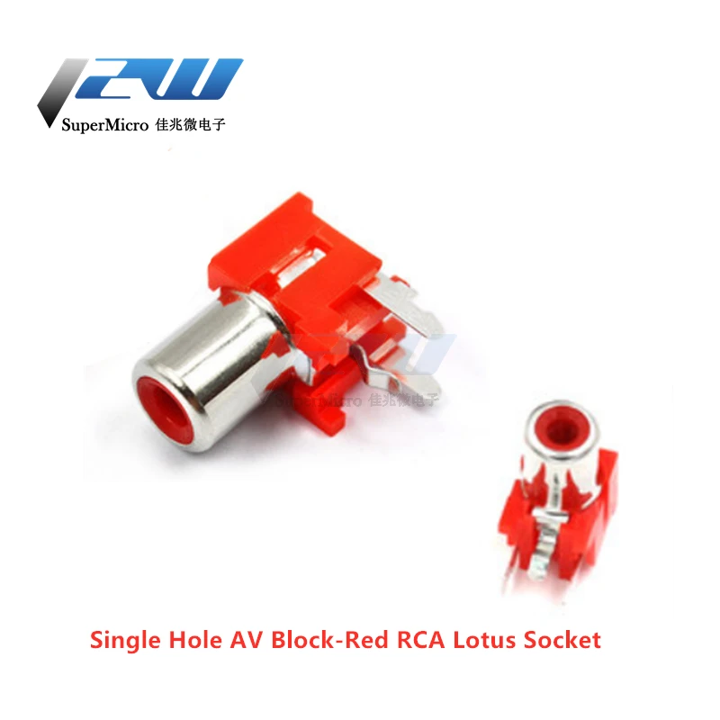 5 шт./лот 3 мм разъем RCA стерео аудио гнездо с одним отверстием/4 отверстиями AV вход