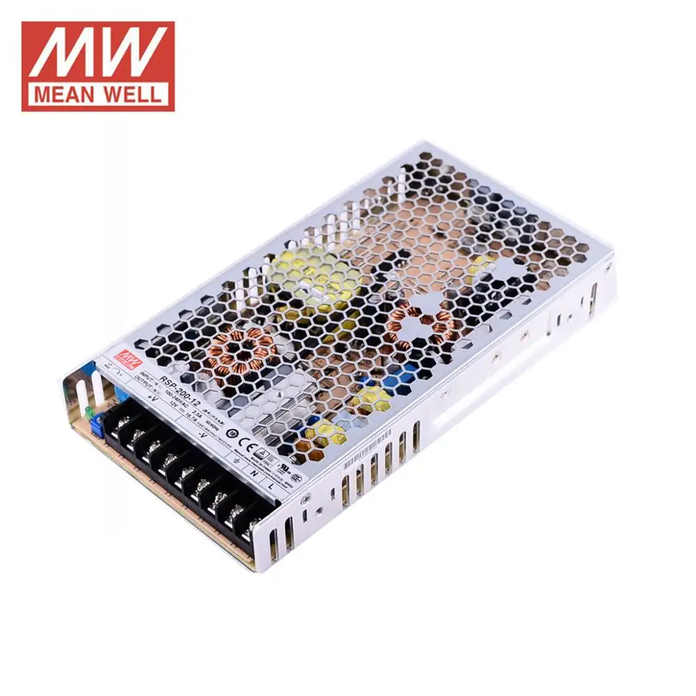 MEAN WELL RSP-200-48 импульсный источник питания 48 Вольт 200 Вт PFC Функция 85-264VAC вход meanwell В DC