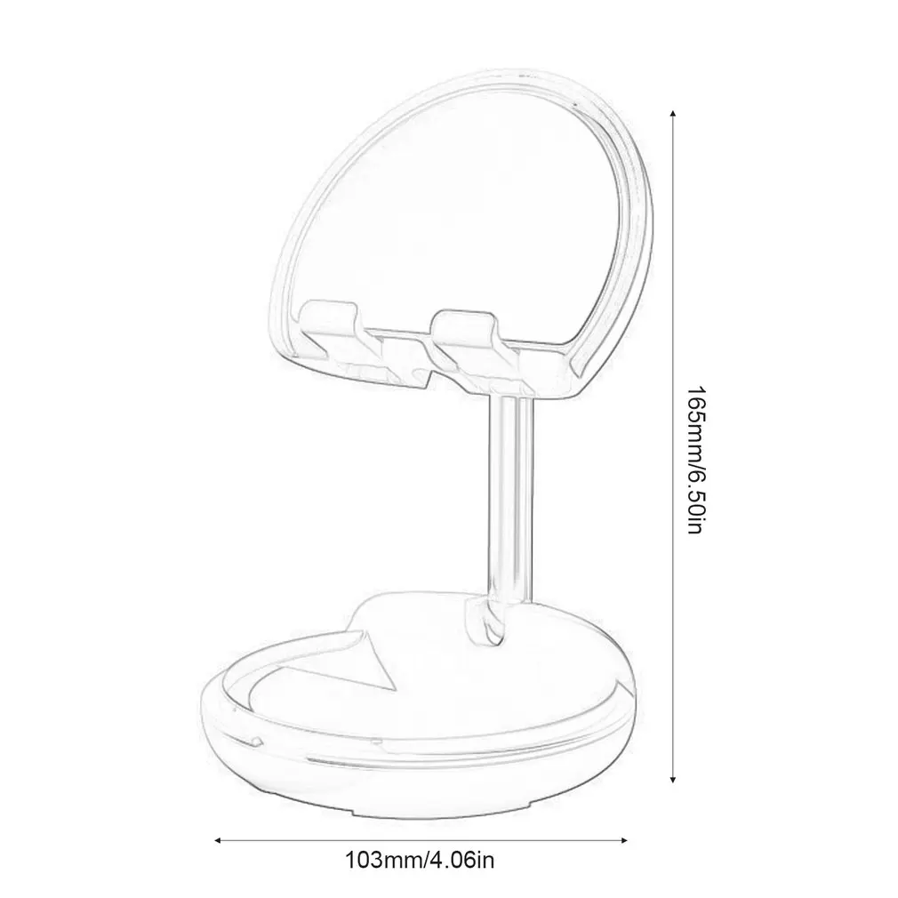 

Foldable Phone Holders for iPhone Xiaomi Samsung Huawei Mobile Support Telephone with Makeup Mirror Tablet Desk Stand Socket