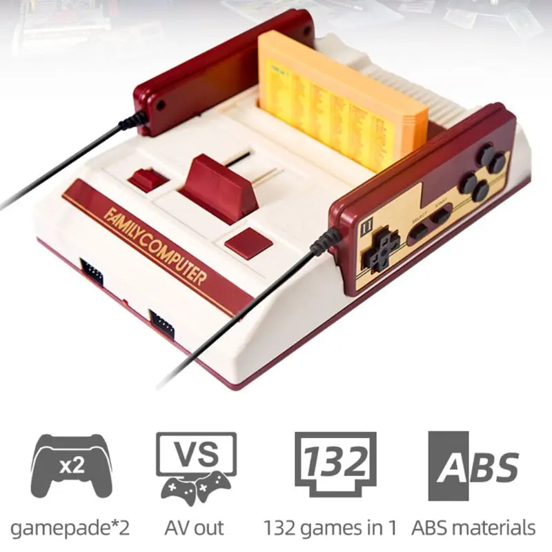 

1Set Video Game Console Children Classic Gaming Controller 132 IN 1 Game Card for Children Kids Gifts Supplies LXAB