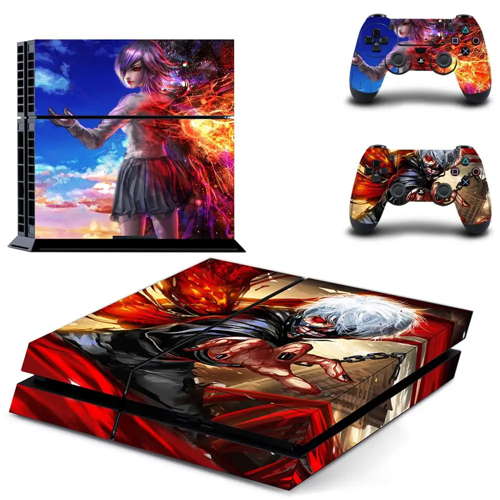 Anime Tokyo Ghoul Full Cover Faceplates PS4 Skin Sticker Decal For PlayStation 4 Console & Controllers Vinyl | Электроника