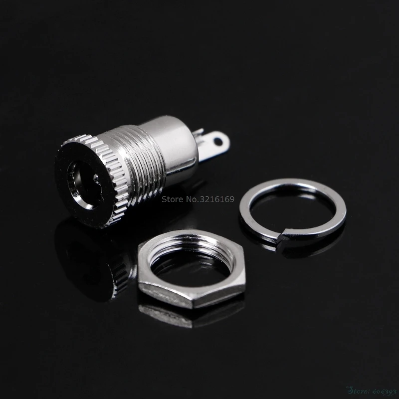 For 1PC DC Power Jack Socket Female Panel Mount Connector 5.5 mm x 2.1mm Promotion | Строительство и ремонт