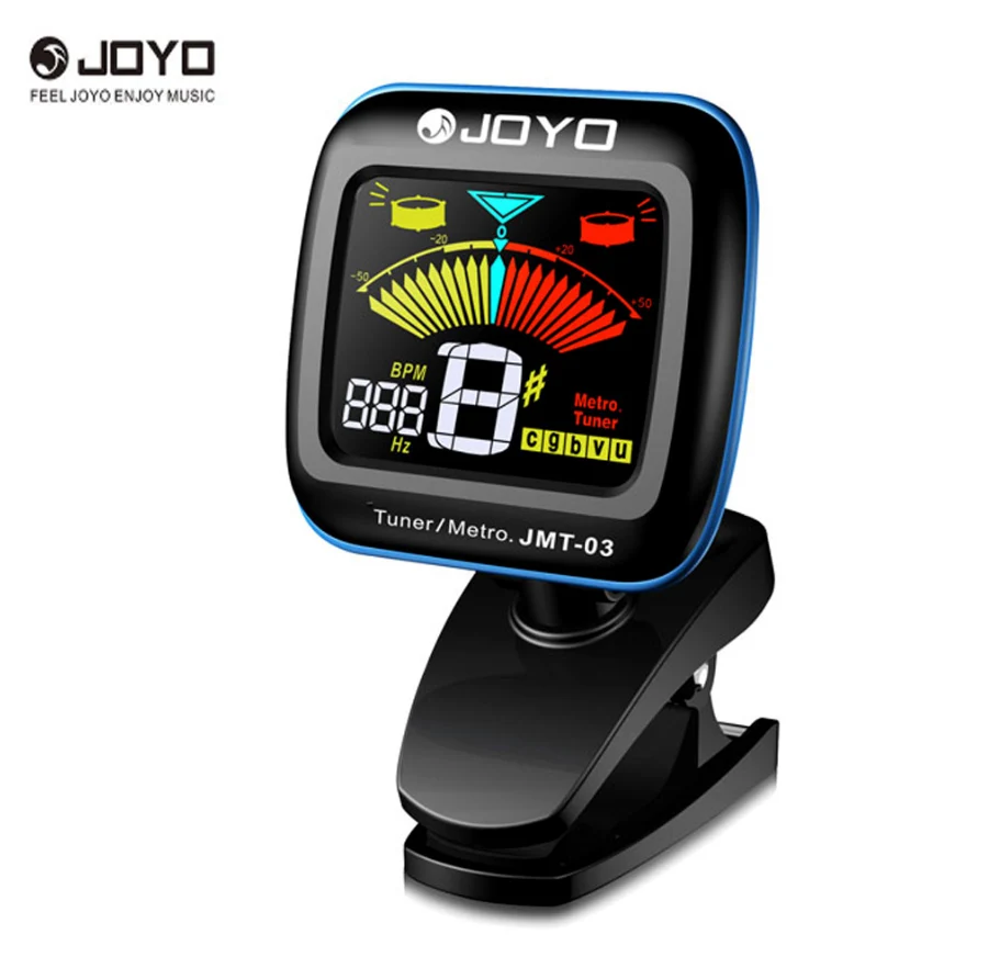 JOYO JMT-03 гитарный тюнер метроном Комбинированный зажим с поворотом на 360 градусов для гитары бас-укулеле Скрипка аксессуары для гитары