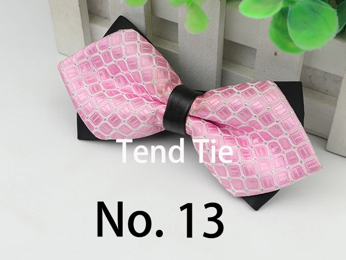 Men Leather Buckle Bowtie Plaid Butterfly Knot Mens Accessories Luxurious Bow Tie Black Cravat Formal Suit Wedding Ceremony Ties